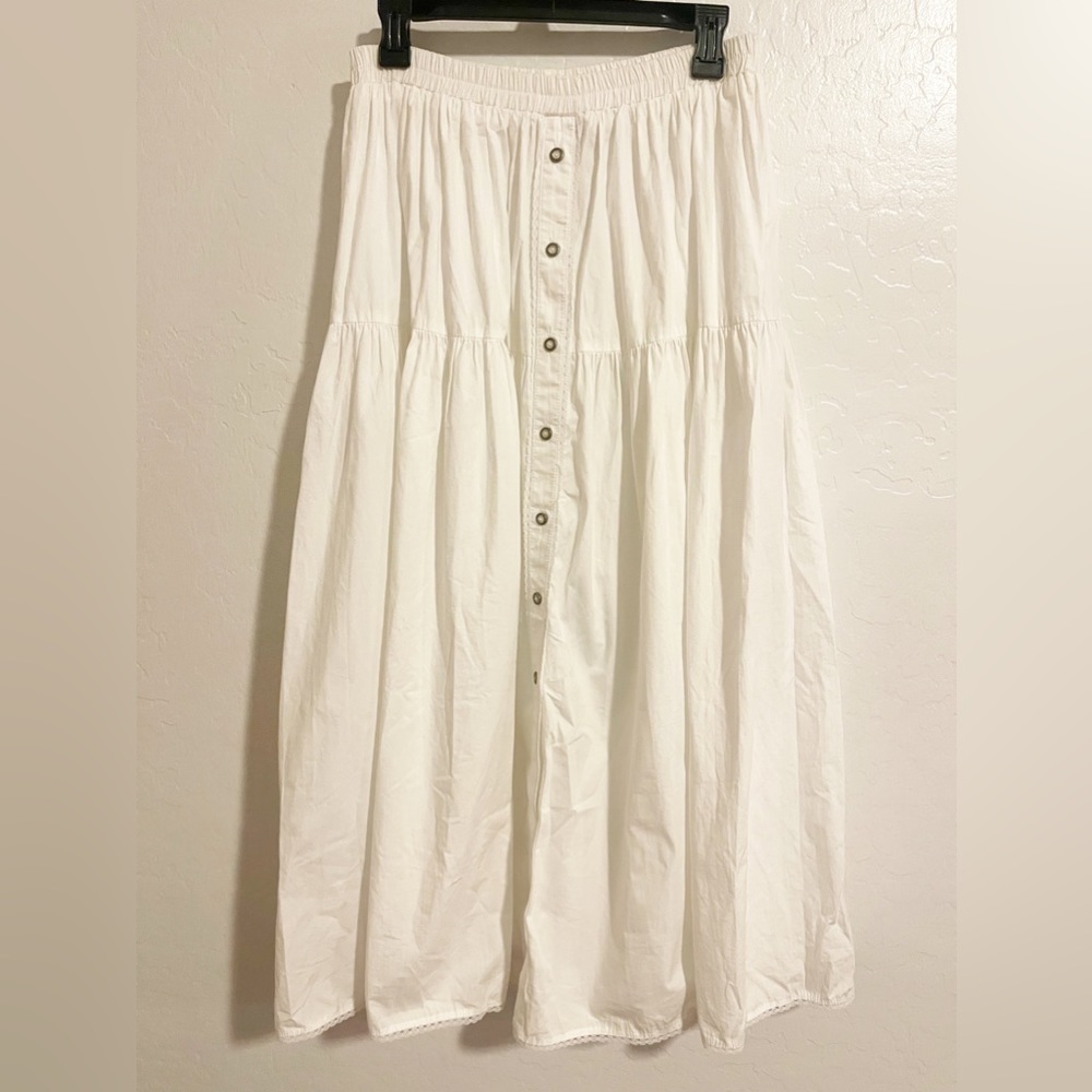 New Frontier White Maxi Skirt Size L
